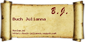 Buch Julianna névjegykártya